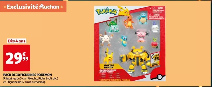 Pack De 10 Figurines Pokemon