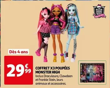 Monster High - Coffret X3 Poupées 