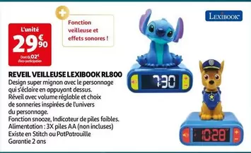 Lexibook - Reveil Veilleuse RL800