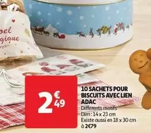 Adoc - 10 Sachets Pour Biscuits Avec Lien