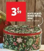 Boite De Noël Ronde Metal Adoc