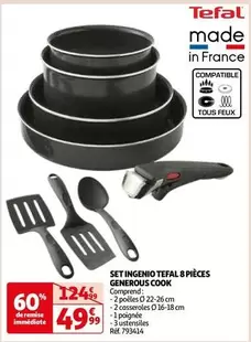 Tefal - Set Ingenio  8 Pièces Generous Cook