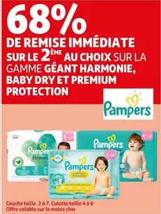 Pampers : Gamme Géant Harmonie, Baby Dry & Premium Protection - Confort et Sécurité pour Bébé