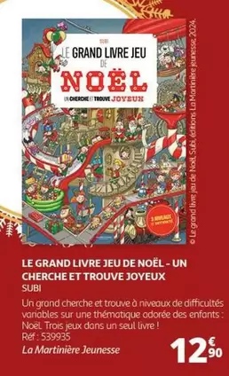 Martini - La ere Jeunesse : Cherche et Trouve Joyeux - Le Grand Livre Jeu De Noël