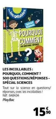 Play Bac - Les Incollables : 500 Questions/Réponses en Sciences - Apprenez en vous amusant !