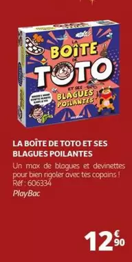 Play Bac - La Boîte De Toto : Blagues Poilantes pour rire en famille