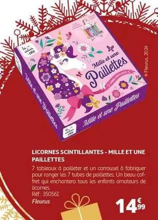 Fleurus - Licornes Scintillantes : Mille Et Une Paillettes - Un monde magique rempli de créativité et d'éclat !