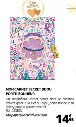 Auzou - Mon Carnet Secret Bijou Porte-bonheur