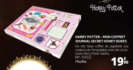 Harry Potter - Coffret Journal Secret Honey Dukes avec promo et caractéristiques incluses