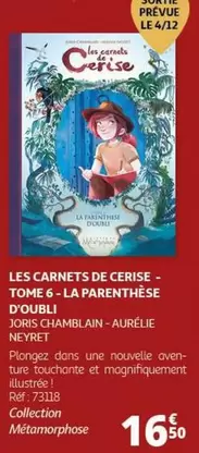 Metamorphose - Les Carnets De Cerise Tome 6 : La Parenthese D'oubli