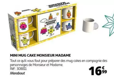 Marabout - Mini Mug Cake Monsieur Madame