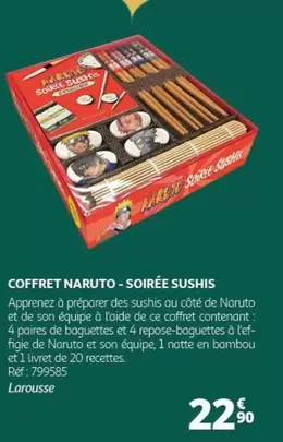 Larousse - Coffret Naruto Soirée Sushis