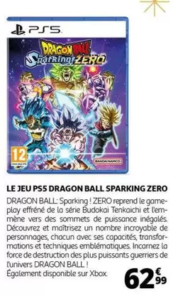 Xbox - Le Jeu Ps5 Dragon Ball Sparkling Zero