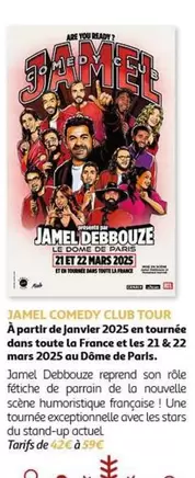 Jamel Comedy Club Tour - Tournée dans toute la France à partir de janvier 2025, les 21 et 22