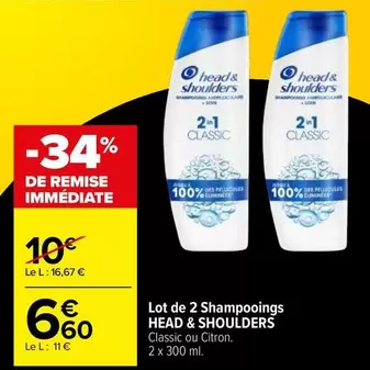 head & Shoulders - Lot De 2 Shampooings