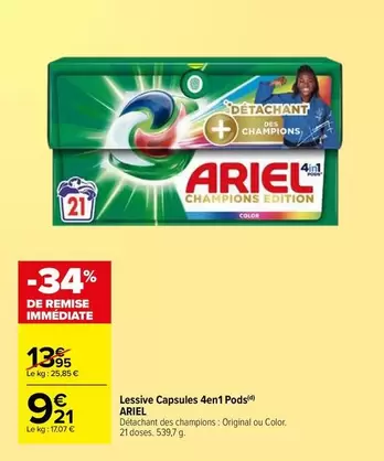 Ariel - Lessive Capsules 4en 1 Pods