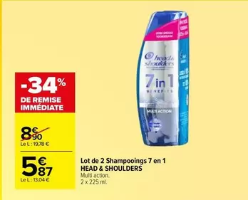 head & Shoulders - Lot De 2 Shampooings 7 En 1