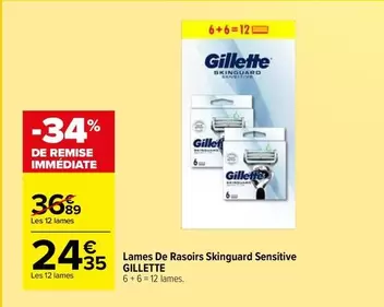 Gillette - Lames De Rasoirs Skinguard Sensitive