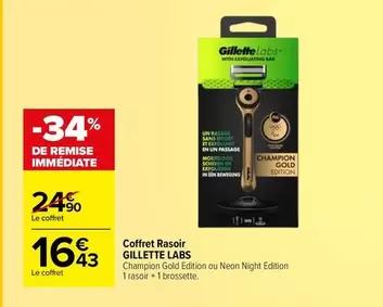 gillette - coffret rasoir labs