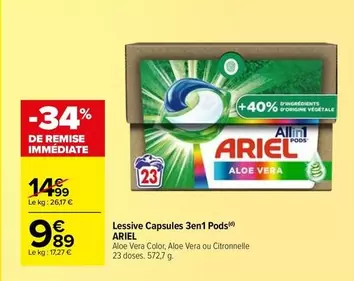 Ariel - Lessive Capsules 3en 1 Pods