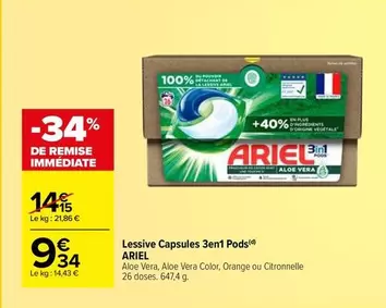 Ariel - Lessive Capsules 3en Pods