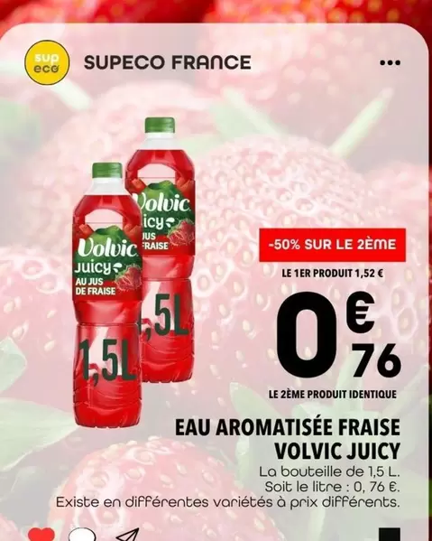 Volvic -  Juicy - Eau Aromatisée Fraise