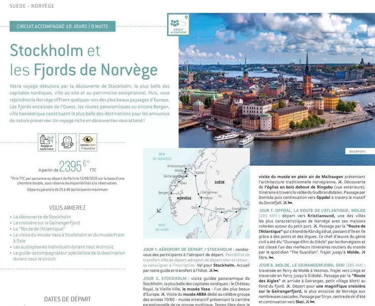 Stockholm Et Les Fjords De Norvège offre à 2395€ sur Salaün Holidays