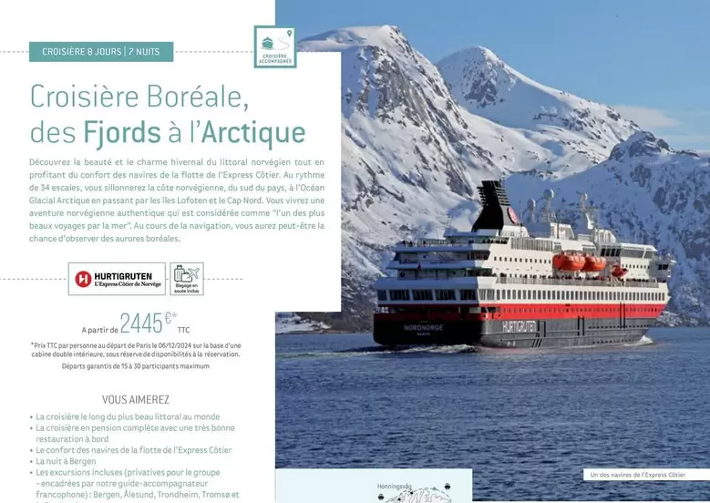 Croisière Boréale, Des Fjords À L'Arctique offre à 2445€ sur Salaün Holidays