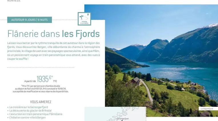 Flánerie Dans Les Fjords offre à 1935€ sur Salaün Holidays