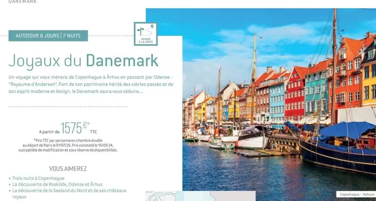 Joyaux Du Danemark offre à 1575€ sur Salaün Holidays