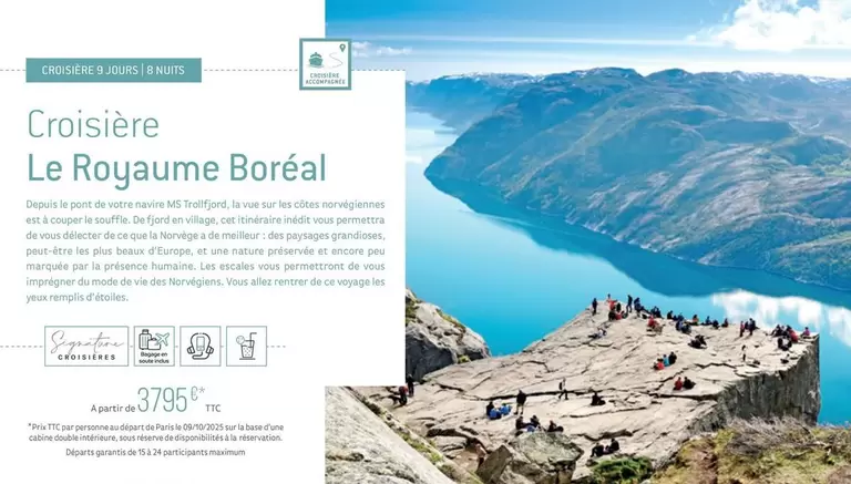 Croisière Le Royaume Boréal offre à 3795€ sur Salaün Holidays