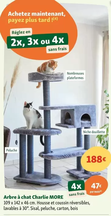 Charlie More - Arbre À Chat  offre à 188€ sur Maxi Zoo