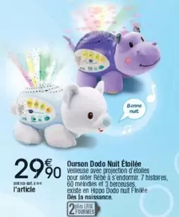 Dodo - Ourson Dodo Nuit Étoilee offre à 29,9€ sur Cora