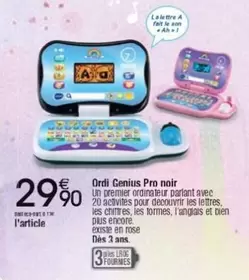 Ordi Genius Pro Noir offre à 29,9€ sur Cora