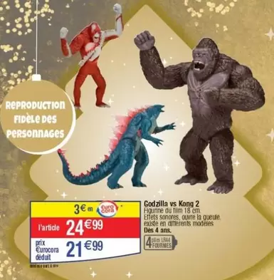 Godzilla offre à 21,99€ sur Cora