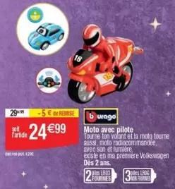 Moto Avec Pilote offre à 24,99€ sur Cora