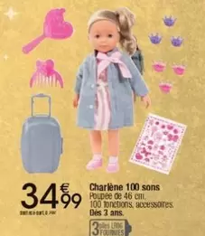 Charlene 100 Sons offre à 34,99€ sur Cora