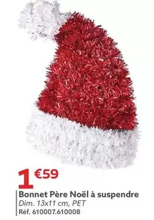 Bonnet Père Noël À Suspendre offre à 1,59€ sur Gifi