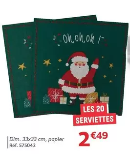 Les 20 Serviettes offre à 2,49€ sur Gifi