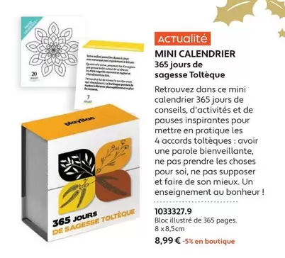 Actuelite - Mini Calendrier