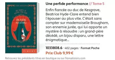 Une Perfide Performance / Tome 5