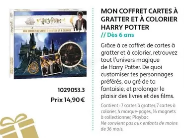 Coffret Cartes à Gratter et à Colorier Harry Potter - Créativité et Magie en Une