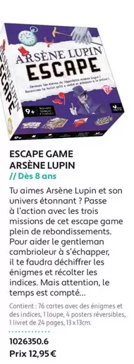 Escape Game Arsène Lupin