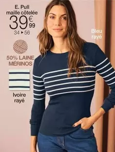 Pull Maille Côtelée offre à 39,99€ sur Damart