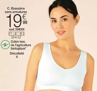 Brassière Sans Marquées offre à 19,99€ sur Damart