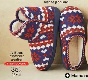 Thermolactyl - Boots D'Intérieur À Enfiler offre à 35,99€ sur Damart