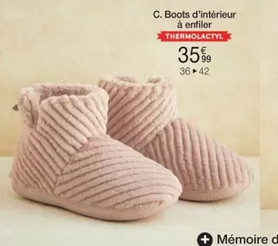 Thermolactyl - Boots D'Intérieur À Enfiler offre à 35,99€ sur Damart