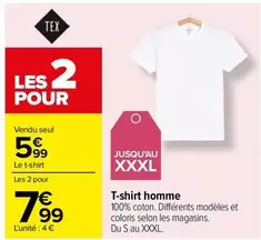 tex - t-shirt homme