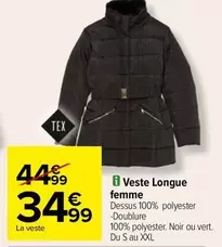 tex - veste longue femme