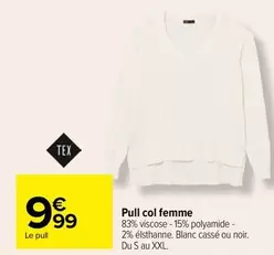 tex - pull col femme